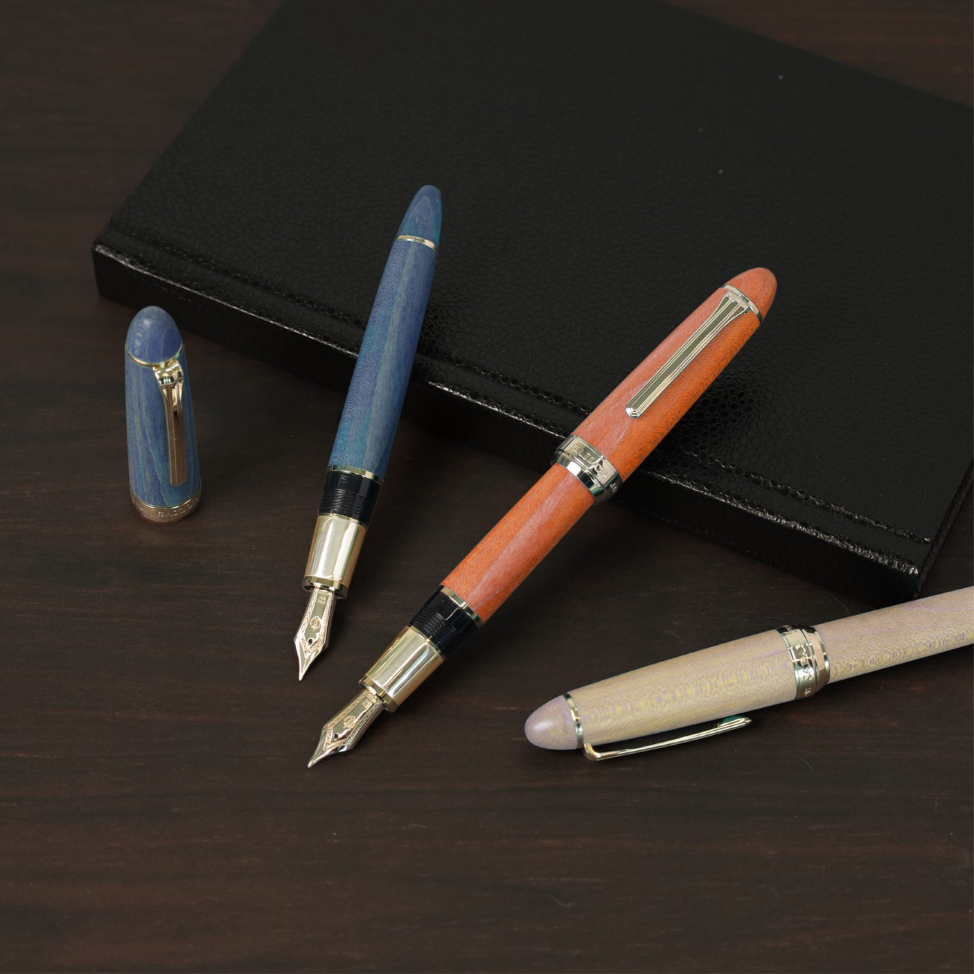Sailor 1911 Large Fountain Pen Hard Maple Limited Edition Vermilion Medium Fine