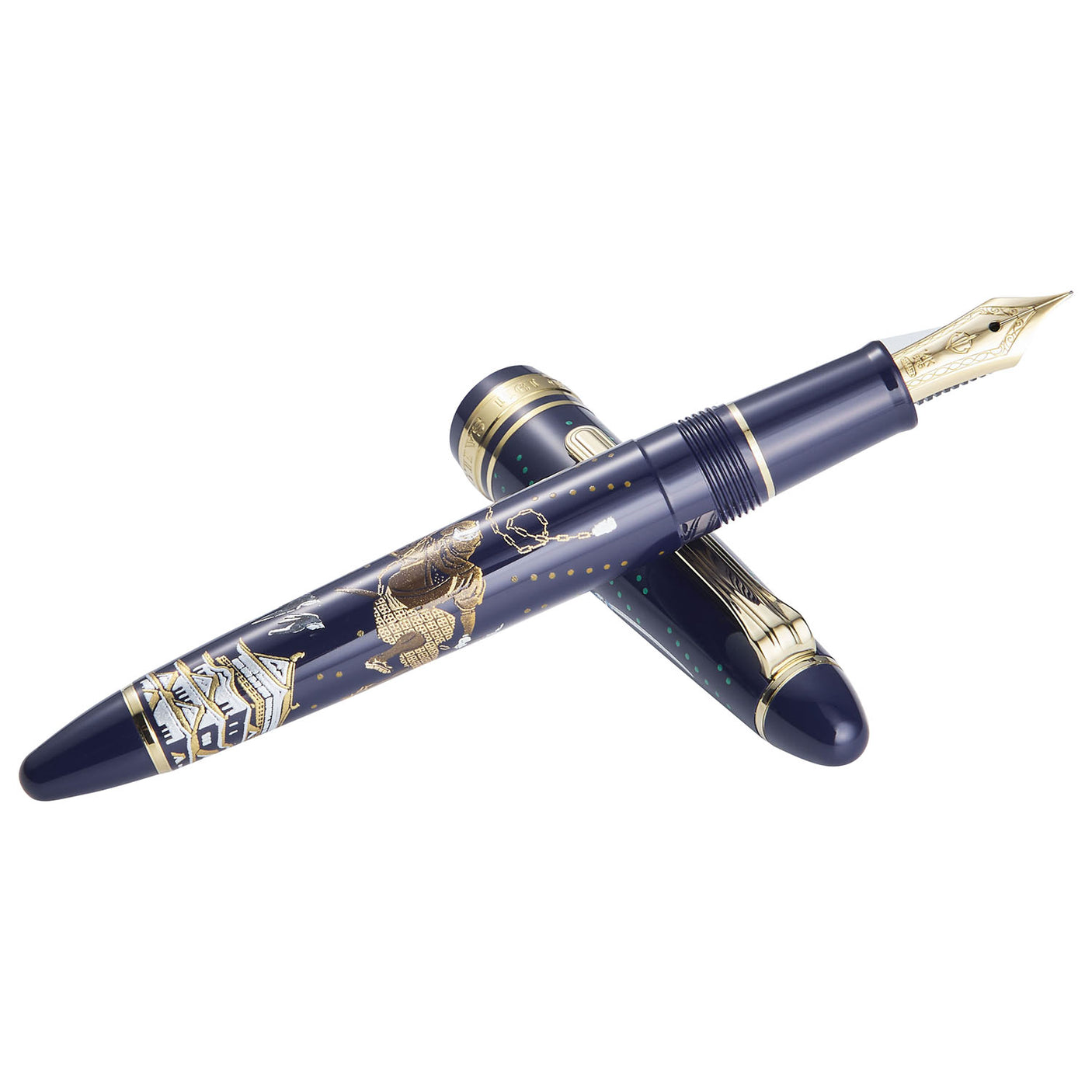 Sailor 1911 2nd Edition Ninja Yuubi Maki-e Fountain Pen Kusarigama 14K Nib