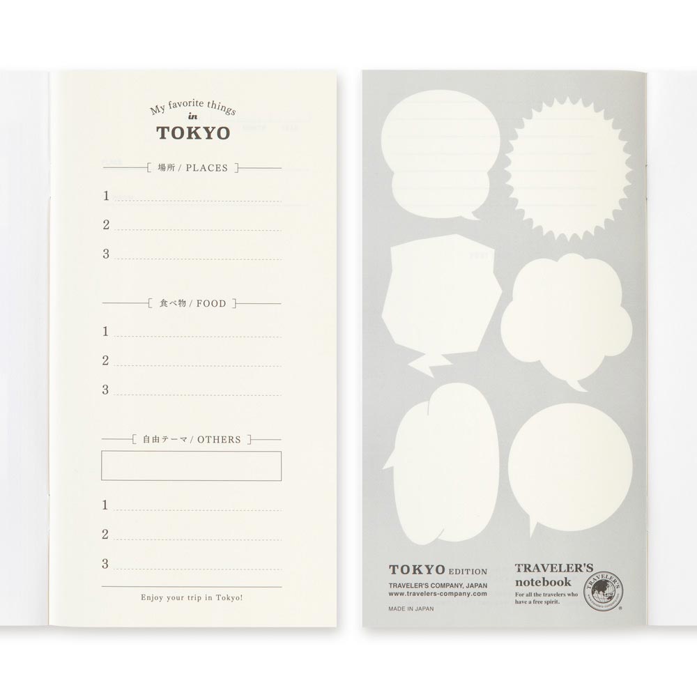 TRAVELER'S COMPANY Traveler's Notebook Refill Tokyo Postcard