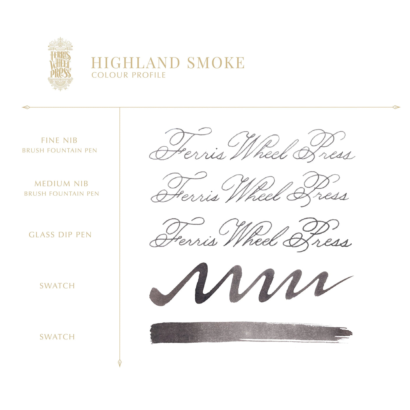 Ferris Wheel Press Fountain Pen Ink 38ml Highland Smoke