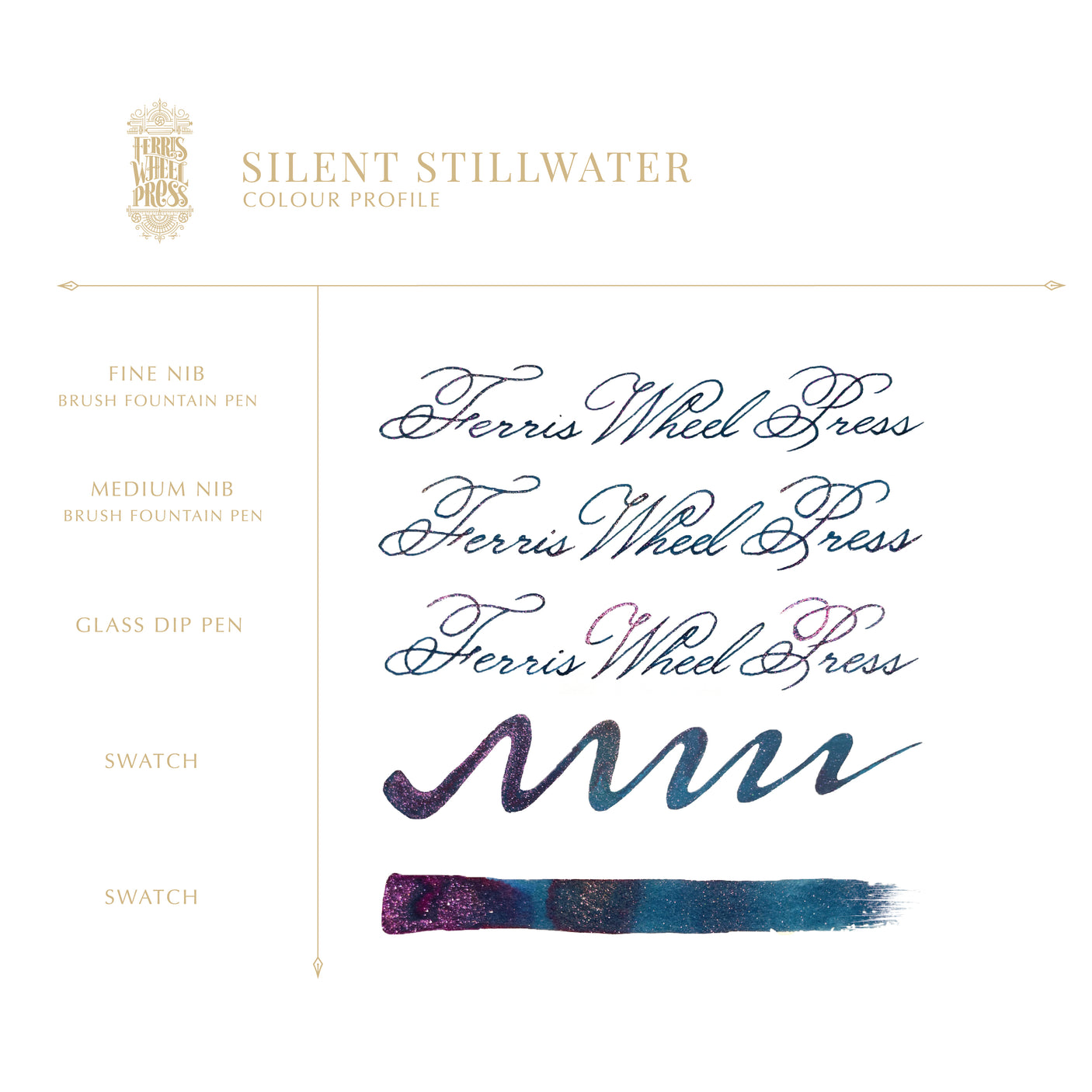 Ferris Wheel Press Ferritales Fountain Pen Ink 10ml Silent Stillwater