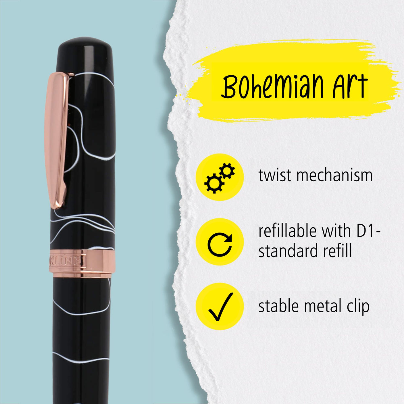 ONLINE Bohemian Art Ballpoint Pen Black