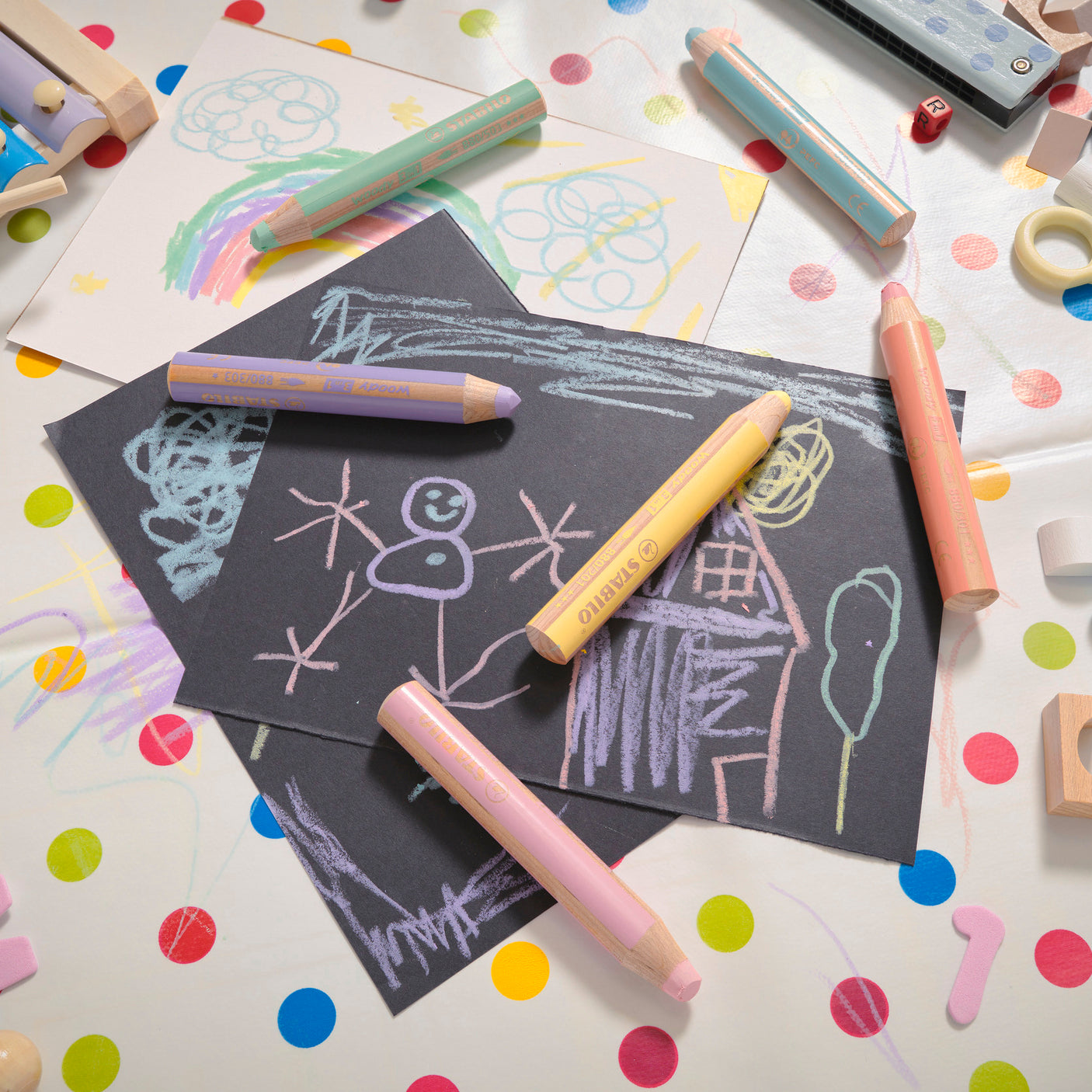 STABILO woody 3 in 1 Pencil and Pastel Pencil Set of 18