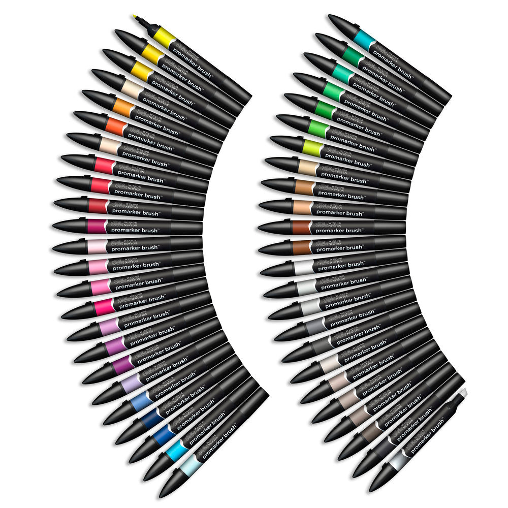 Winsor & Newton Promarker Brush Set of 48 Essential Collection