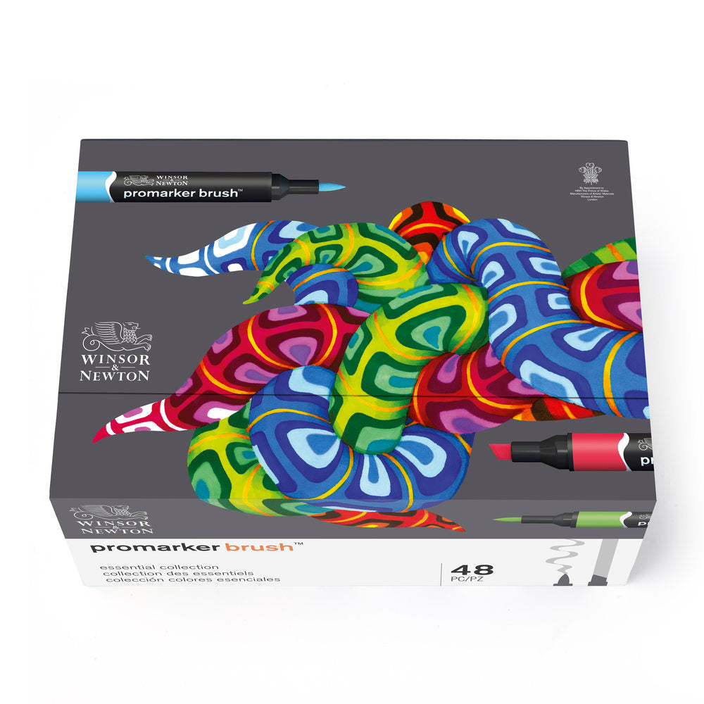 Winsor & Newton Promarker Brush Set of 48 Essential Collection