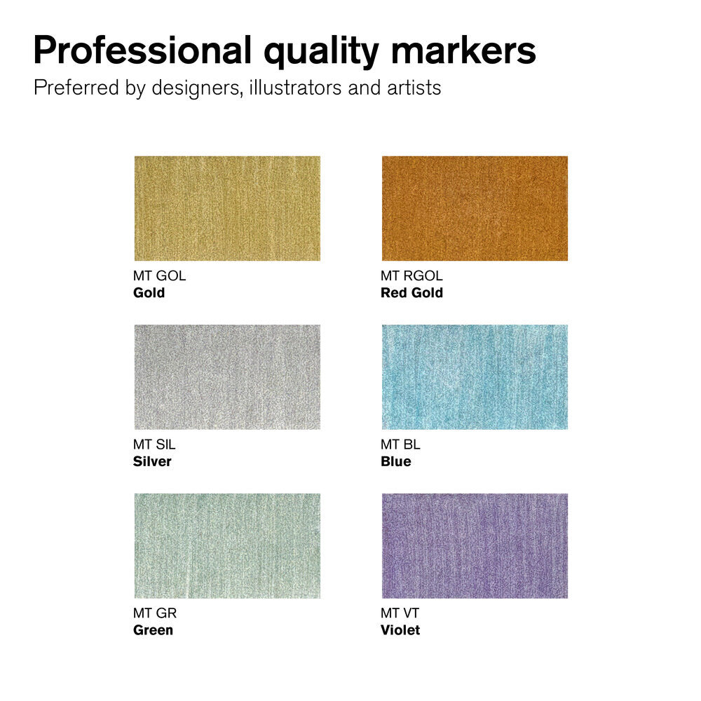 Winsor & Newton ProMarker Set of 6 Metallic