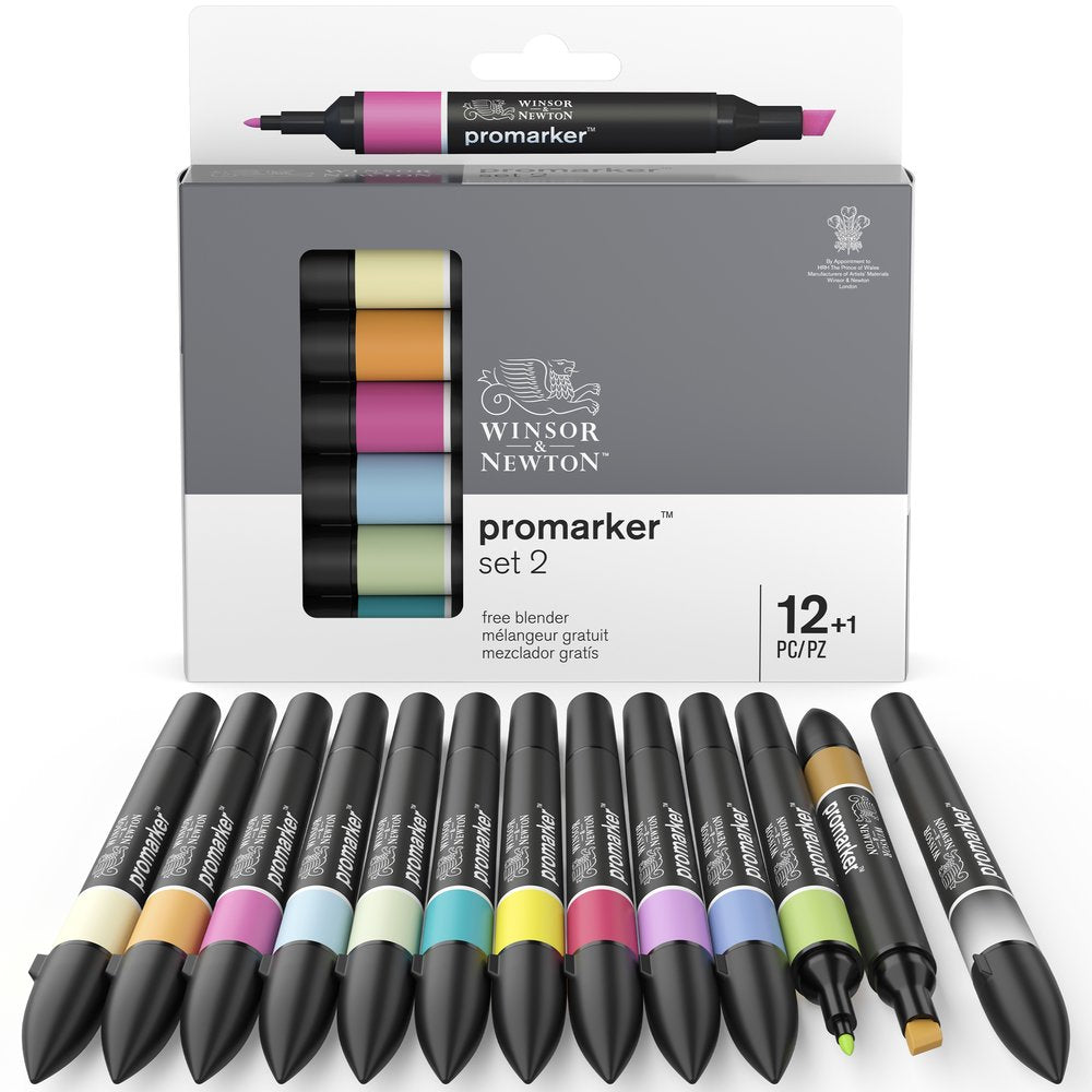 Winsor & Newton ProMarkers Set of 12+1 - Set 2