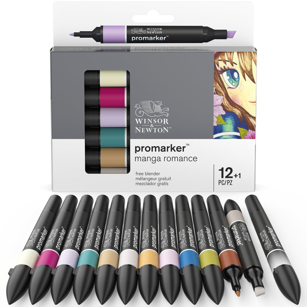 Winsor & Newton ProMarkers Set of 12+1 Manga Romance