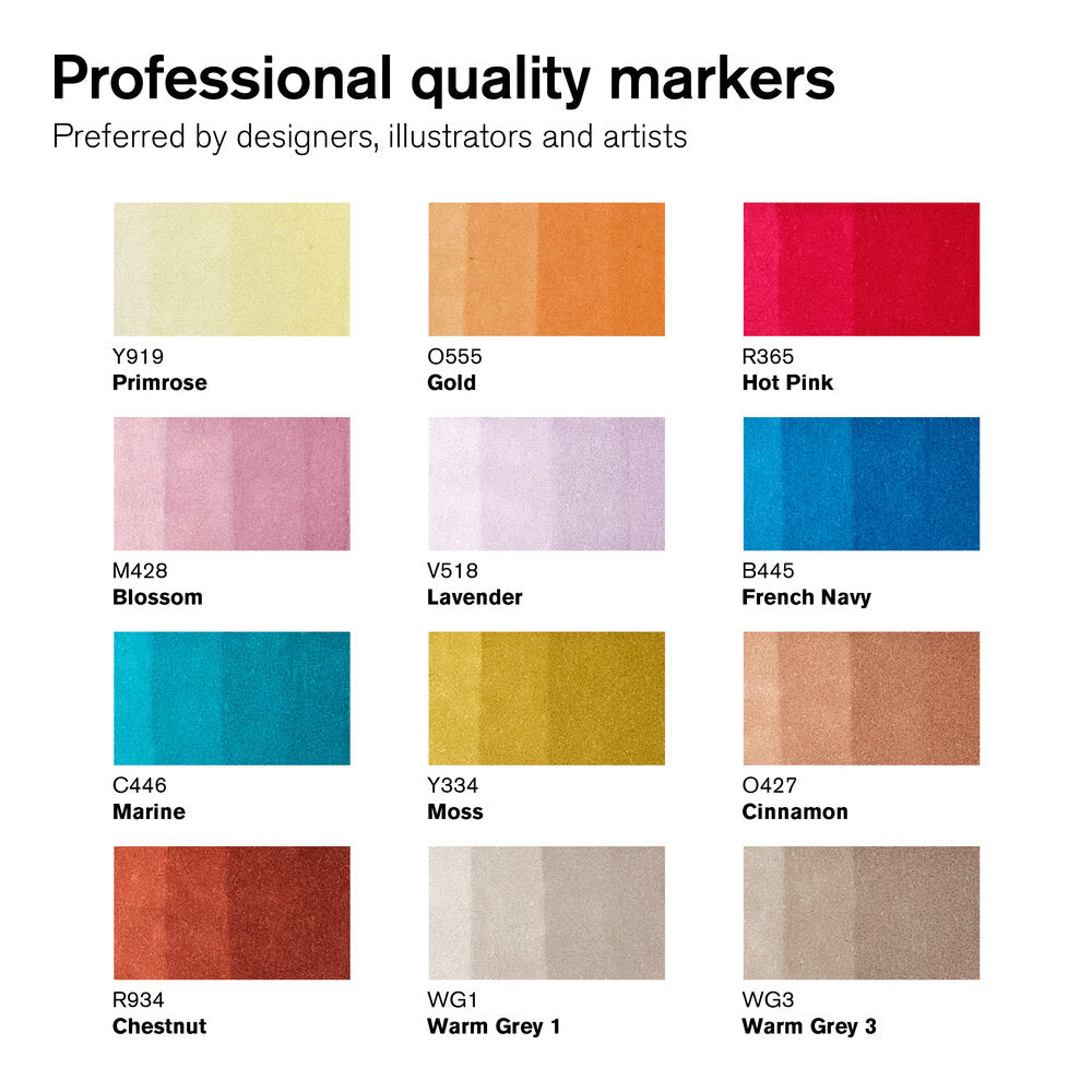 Winsor & Newton ProMarkers Set of 12+1 Manga Romance