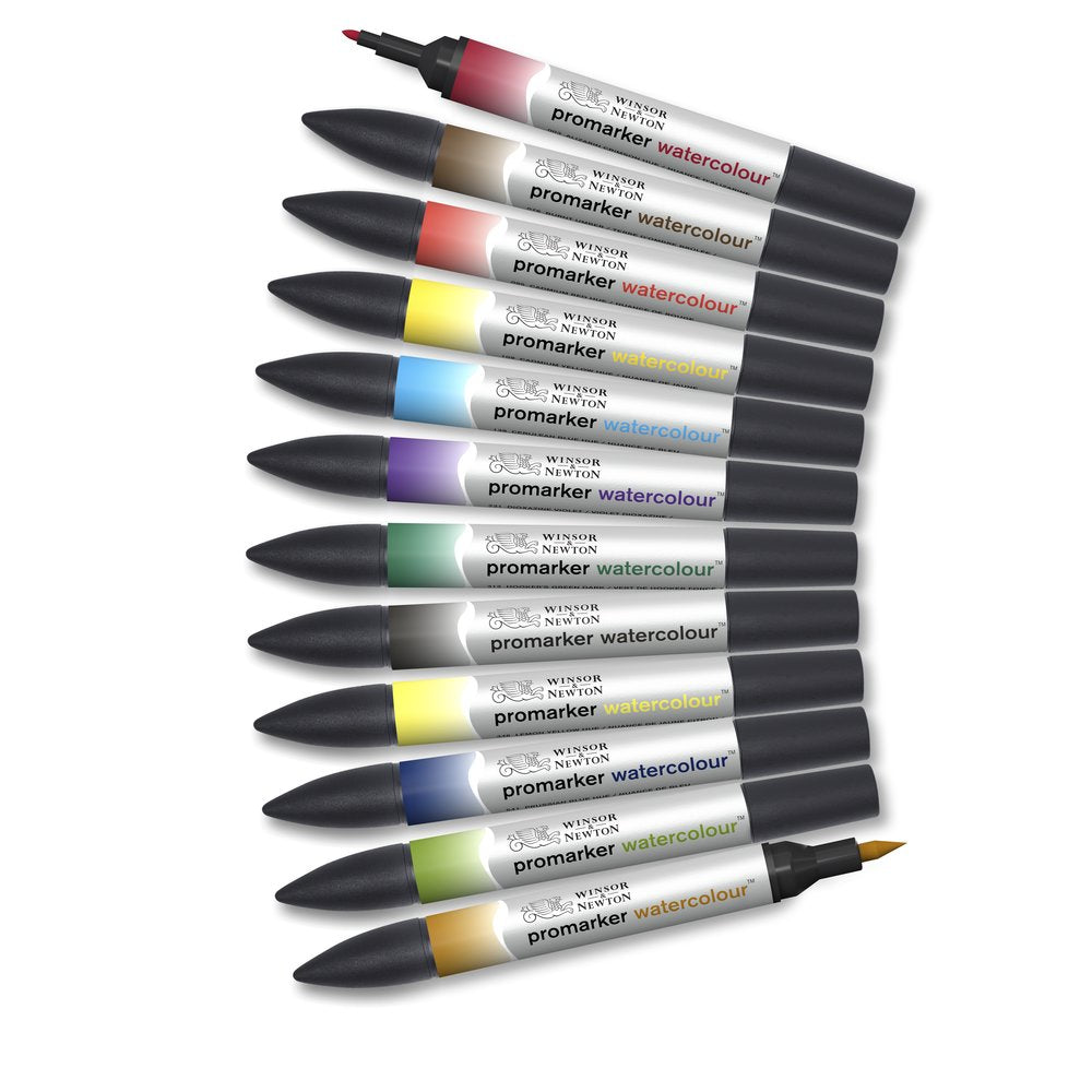 Winsor & Newton Watercolour Marker Set of 12 Basic
