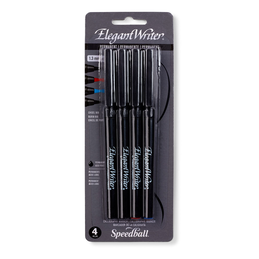 Speedball Elegant Writer Set of 4 Markers Extra Fine