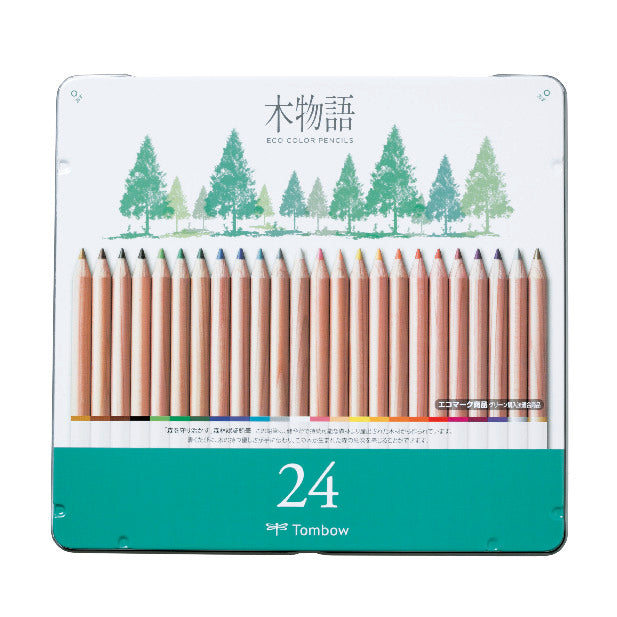 Tombow Ki-Monogatari Recycled Pencil Set of 24 Coloured Pencils