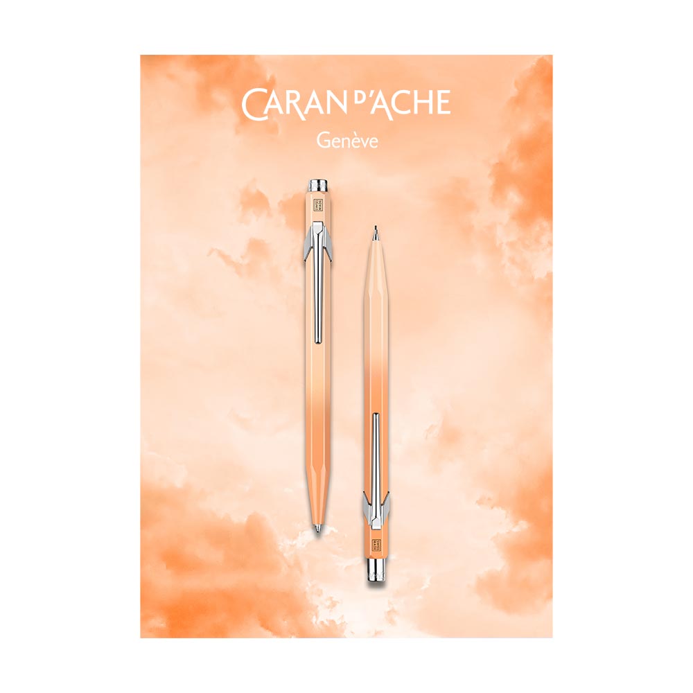 Caran d'Ache Special Edition 849 Ballpoint Pen & 844 Mechanical Pencil 0.5 mm Set Sunset Sky