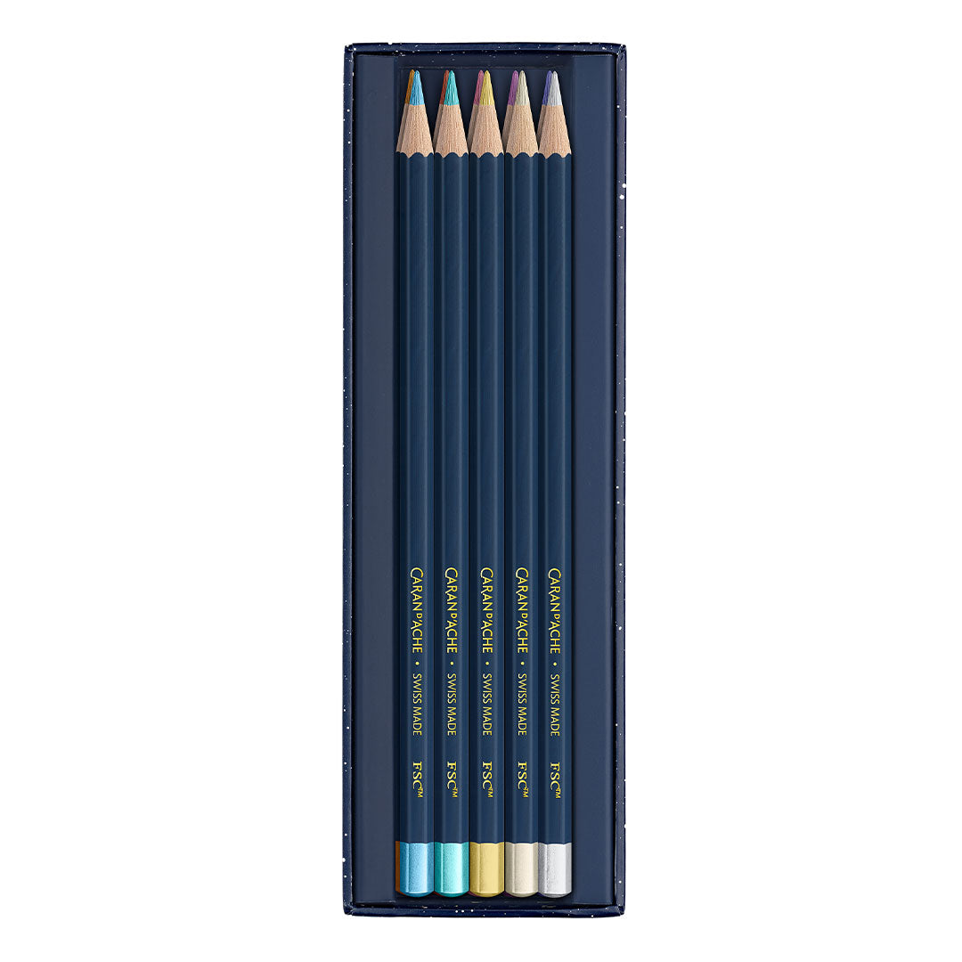 Caran d'Ache 10 Pencil Colour Set Cosmic Blue