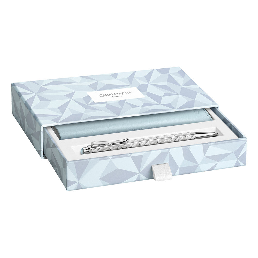 Caran d'Ache Alpine Frost Special Edition Ecridor Ballpoint Pen and Leather Case Set