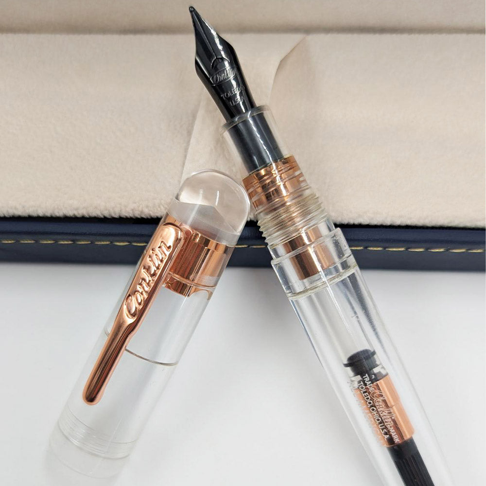Conklin All American Demonstrator Fountain Pen Special Eyedropper Edition Rose Gold