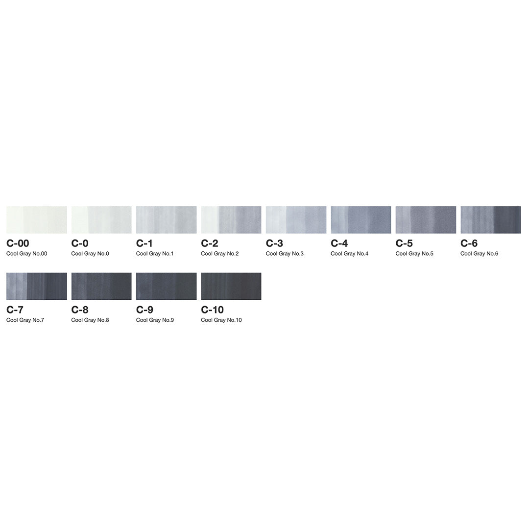 Copic Sketch Marker Pen Cool Grey Set of 12