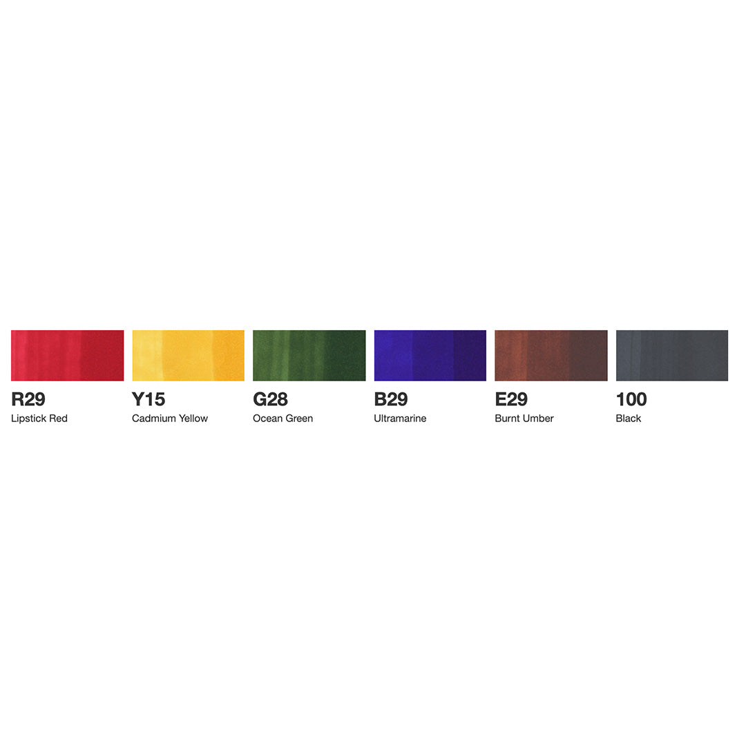 Copic Sketch Marker Pen Set of 6