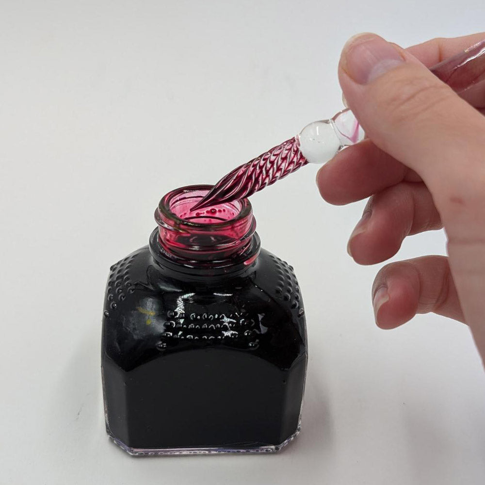 Cult Pens x Jacques Herbin Glass Dip Pen Larme De Cassis