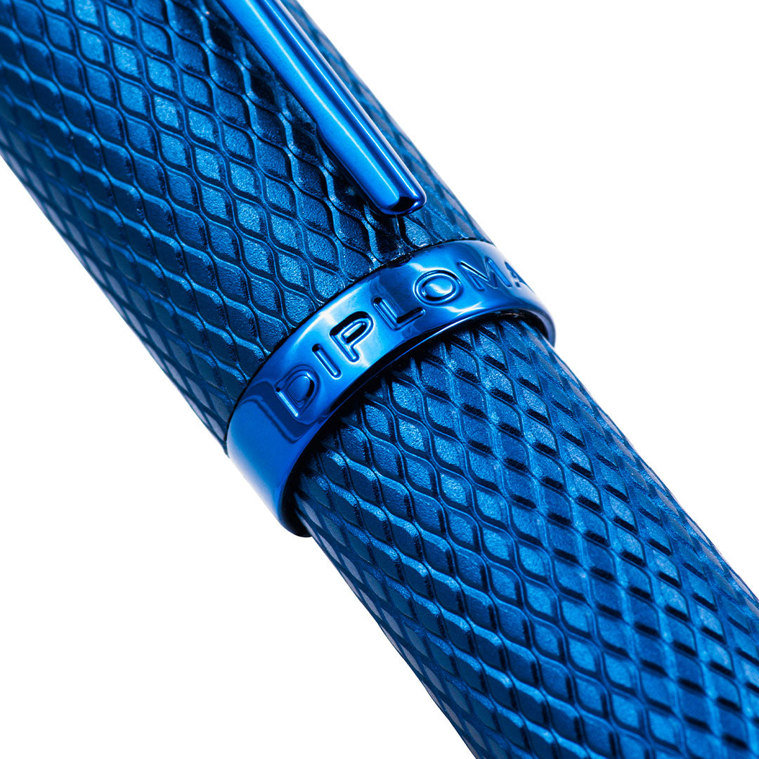 Diplomat Viper Guilloche Fountain Pen Blue