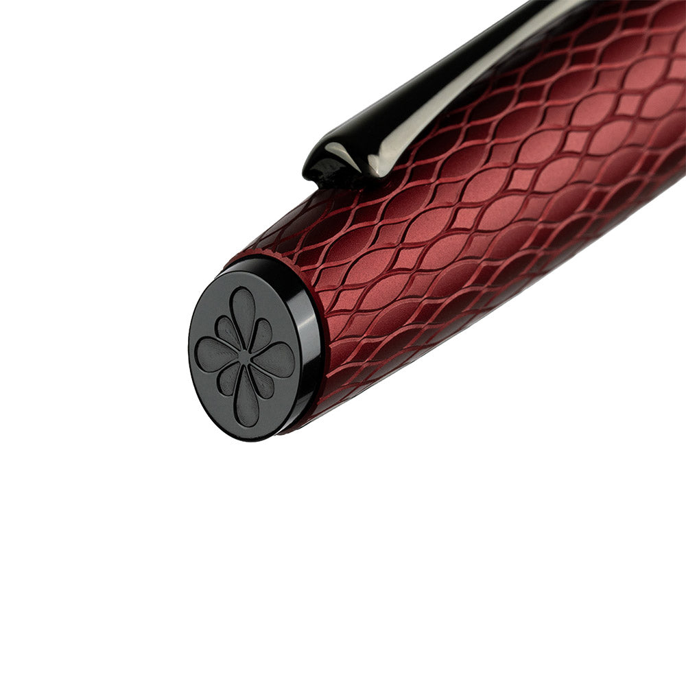 Diplomat Cobra Guilloche Fountain Pen Burgundy