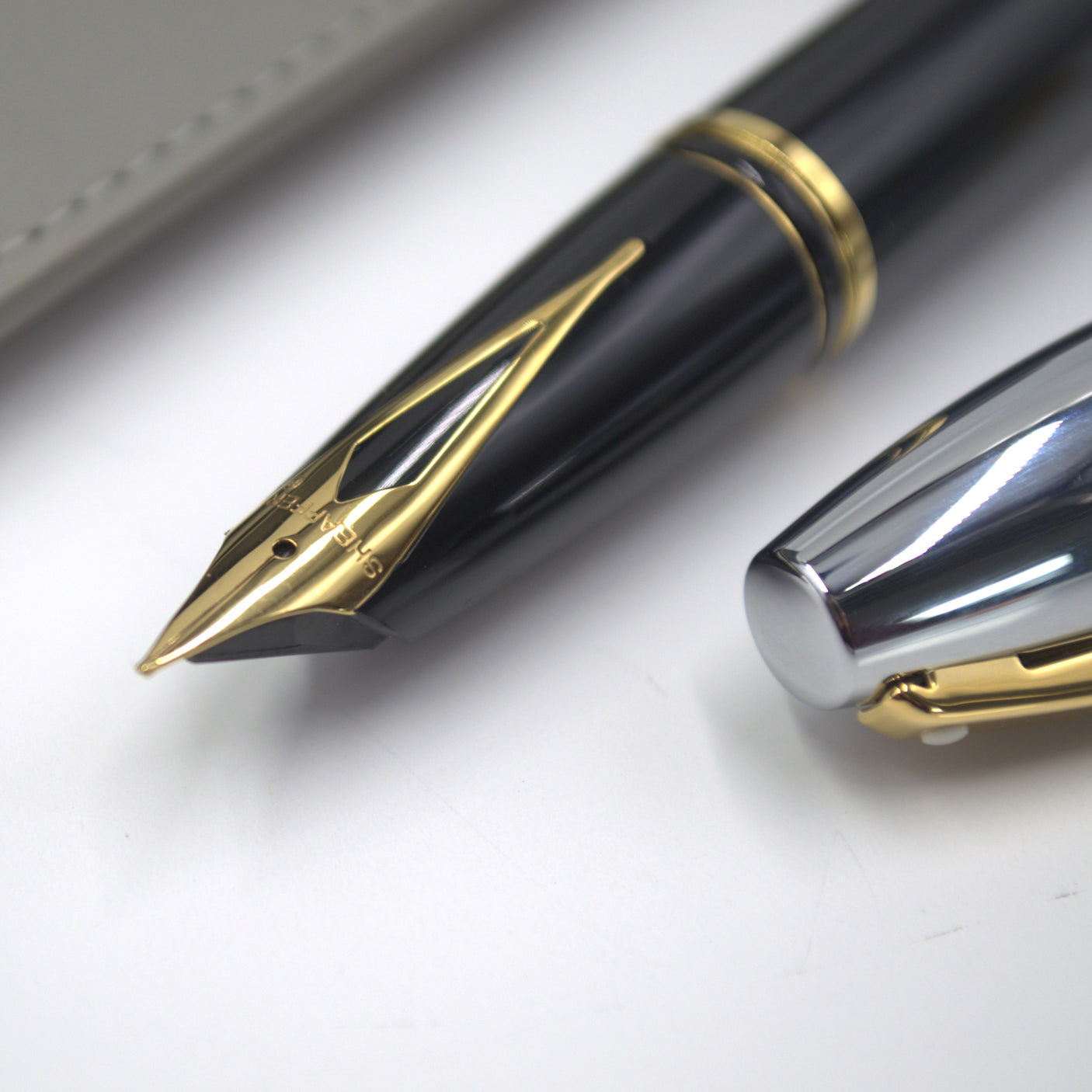 Sheaffer Legacy 9065 Glossy Black and Chrome Fountain Pen with 14k PVD Gold-Plated Nib