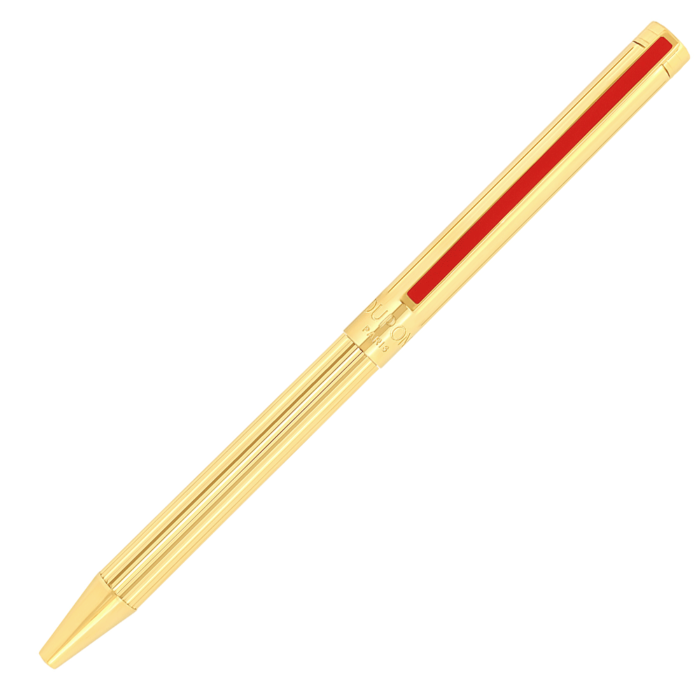 S.T. Dupont Classique Ballpoint Pen Lines Golden