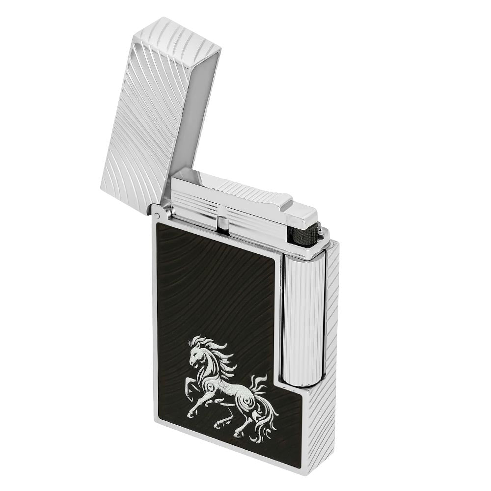 S.T.Dupont Year of the Horse Line 2 Lighter Black and Palladium