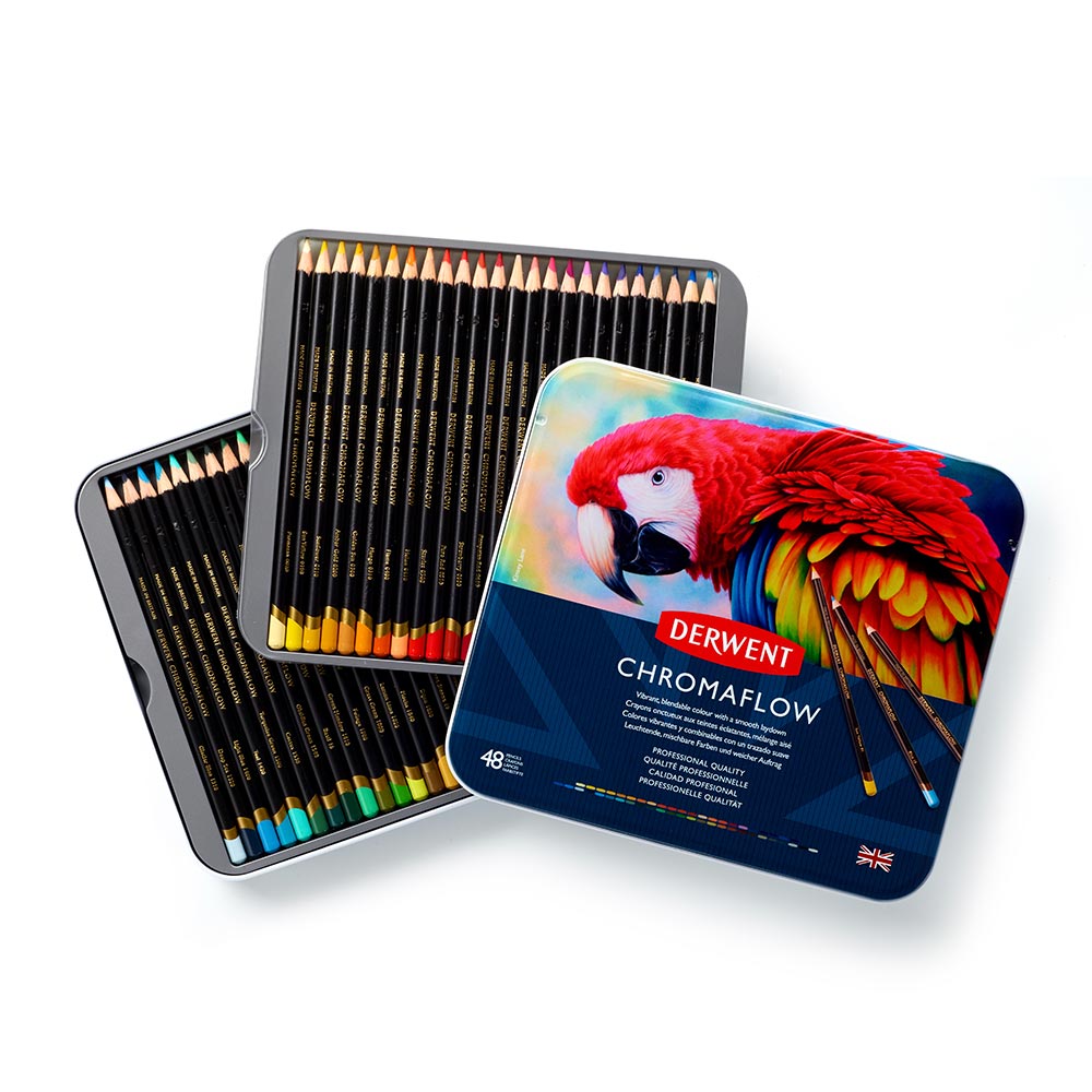 Derwent Chromaflow Pencils Tin of 48
