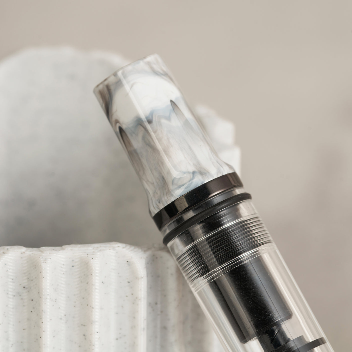 TWSBI Eco Fountain Pen Carrara with Onyx