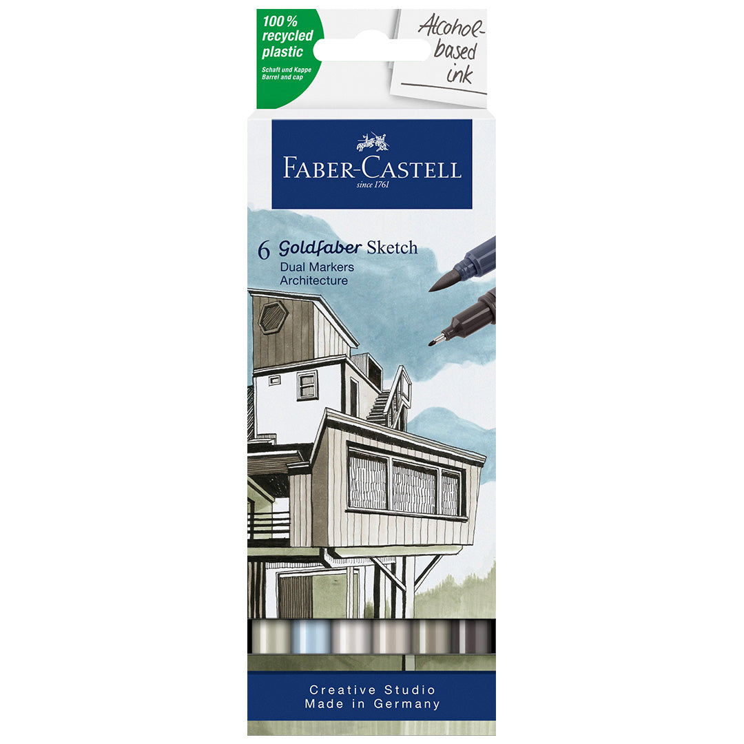 Faber-Castell Goldfaber Sketch Marker Set of 6 Architecture