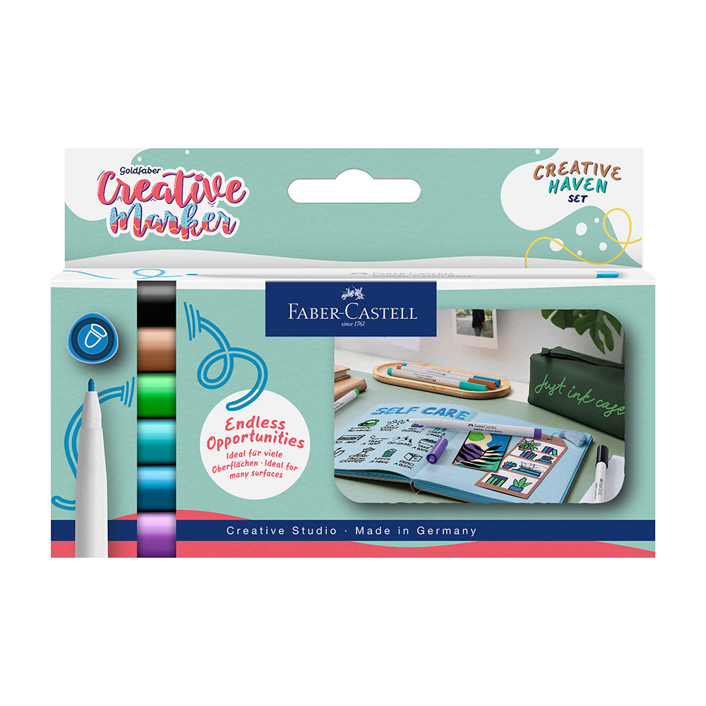 Faber-Castell Creative Marker Bullet Tip Set of 6 Creative Haven