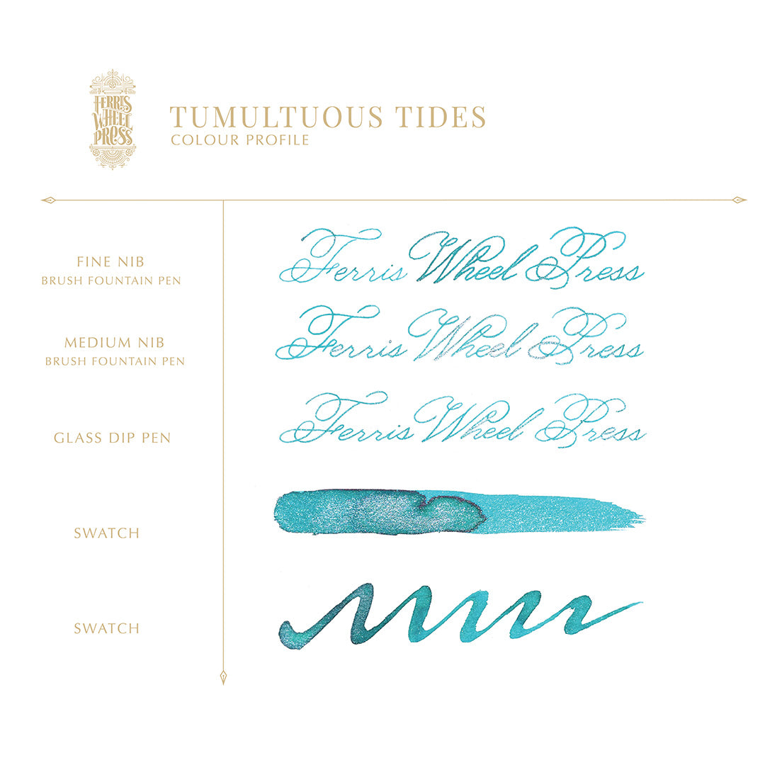 Ferris Wheel Press FerriTales Fountain Pen Ink 20ml Tumultuous Tides