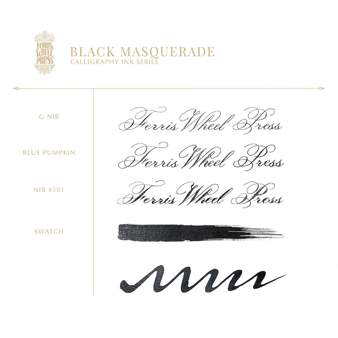 Ferris Wheel Press Calligraphy Ink 28ml Black Masquerade