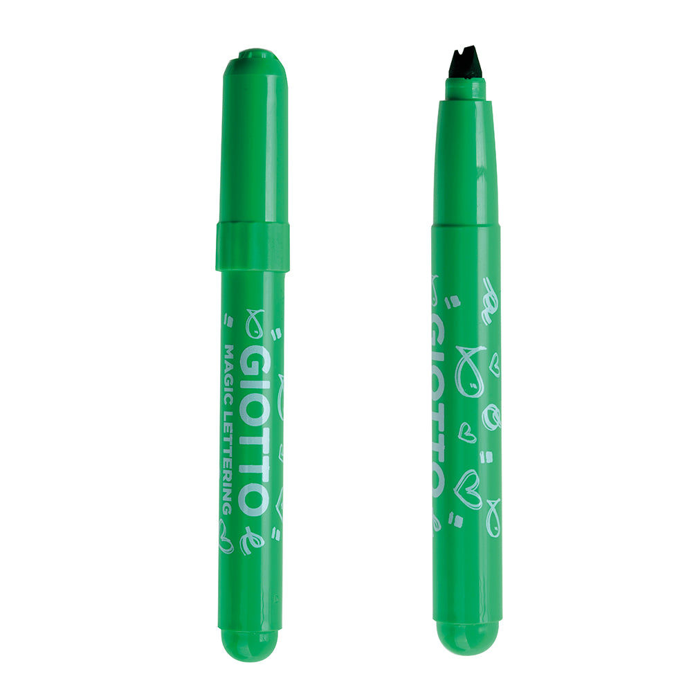 Giotto Turbo Giant Lettering Fibre Pens Special Tip Assorted Colours Set of 8