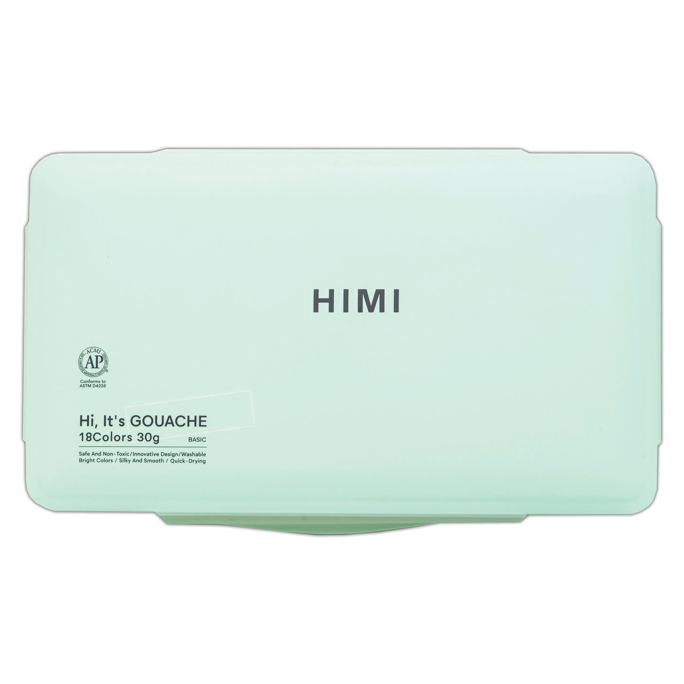 HIMI Jelly Cup Gouache Set of 18 Colours + 3 Brushes Green Case
