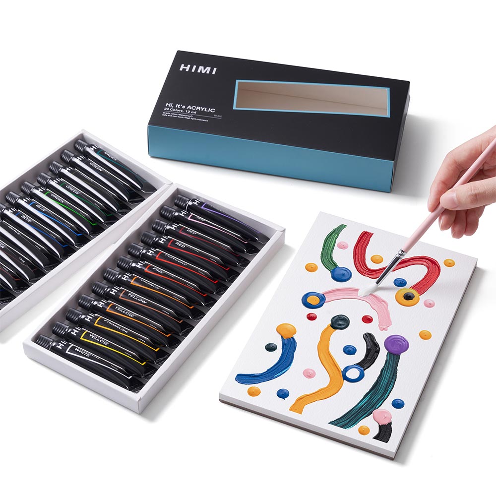 HIMI Tube Acrylic Set of 24 Colours 12ml