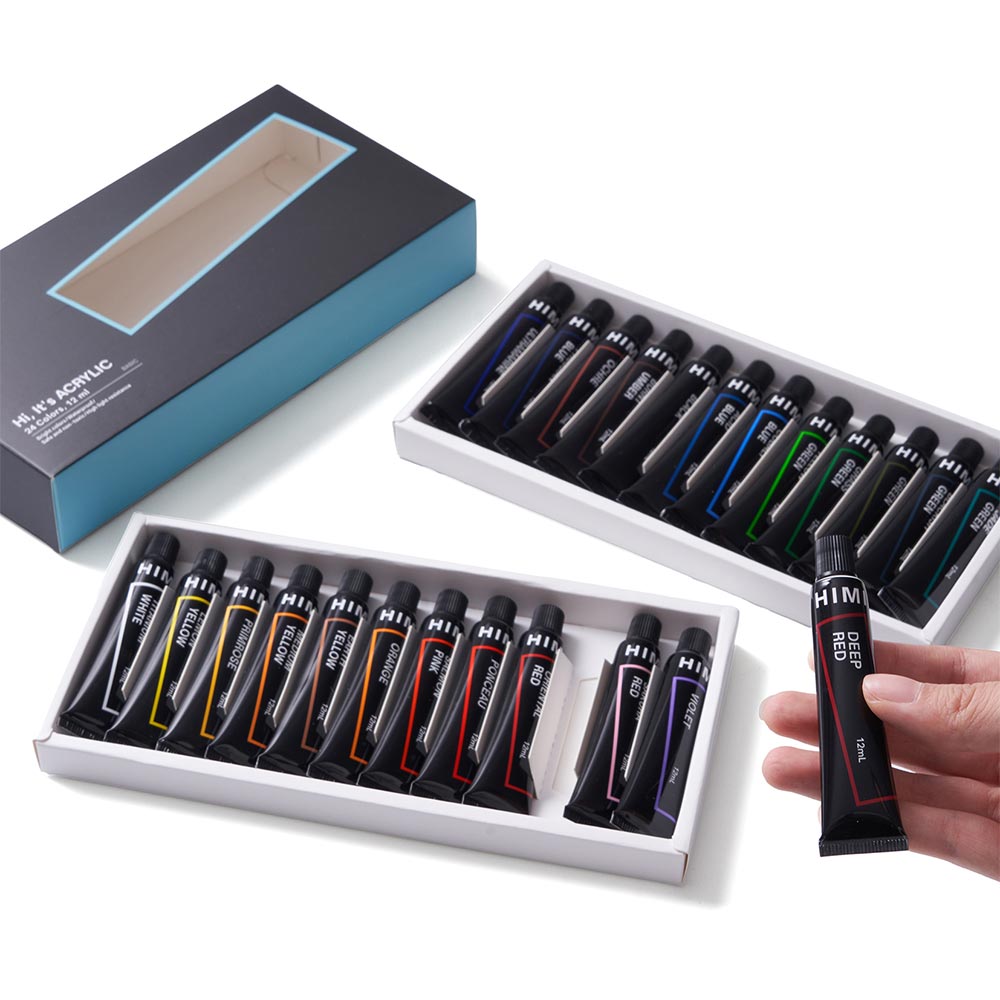HIMI Tube Acrylic Set of 24 Colours 12ml