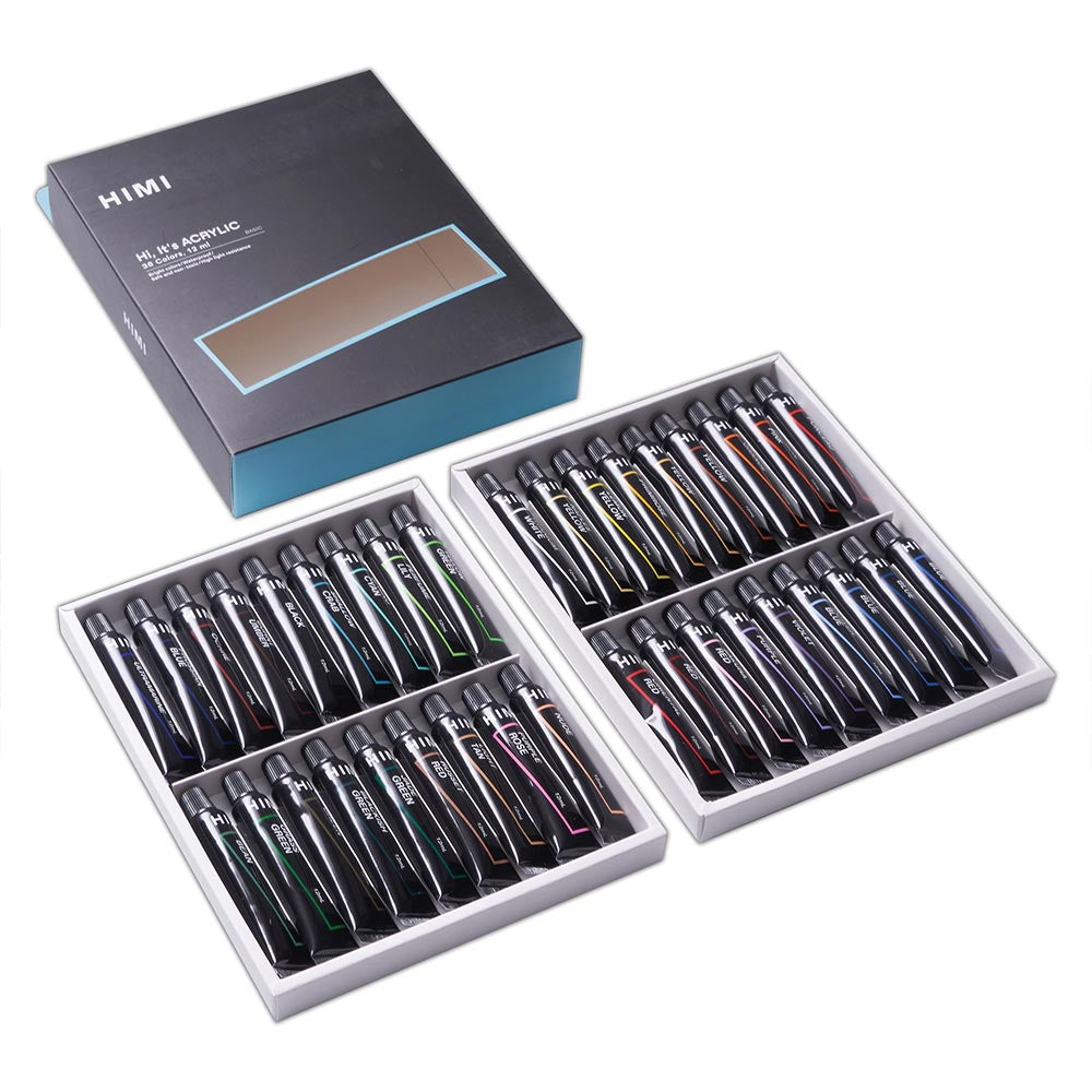 HIMI Tube Acrylic Set of 36 Colours 12ml