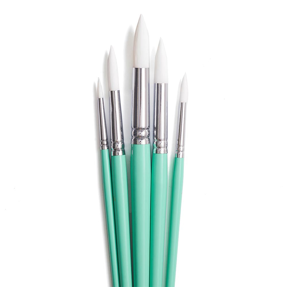 HIMI Set of 5 Round Brushes Green