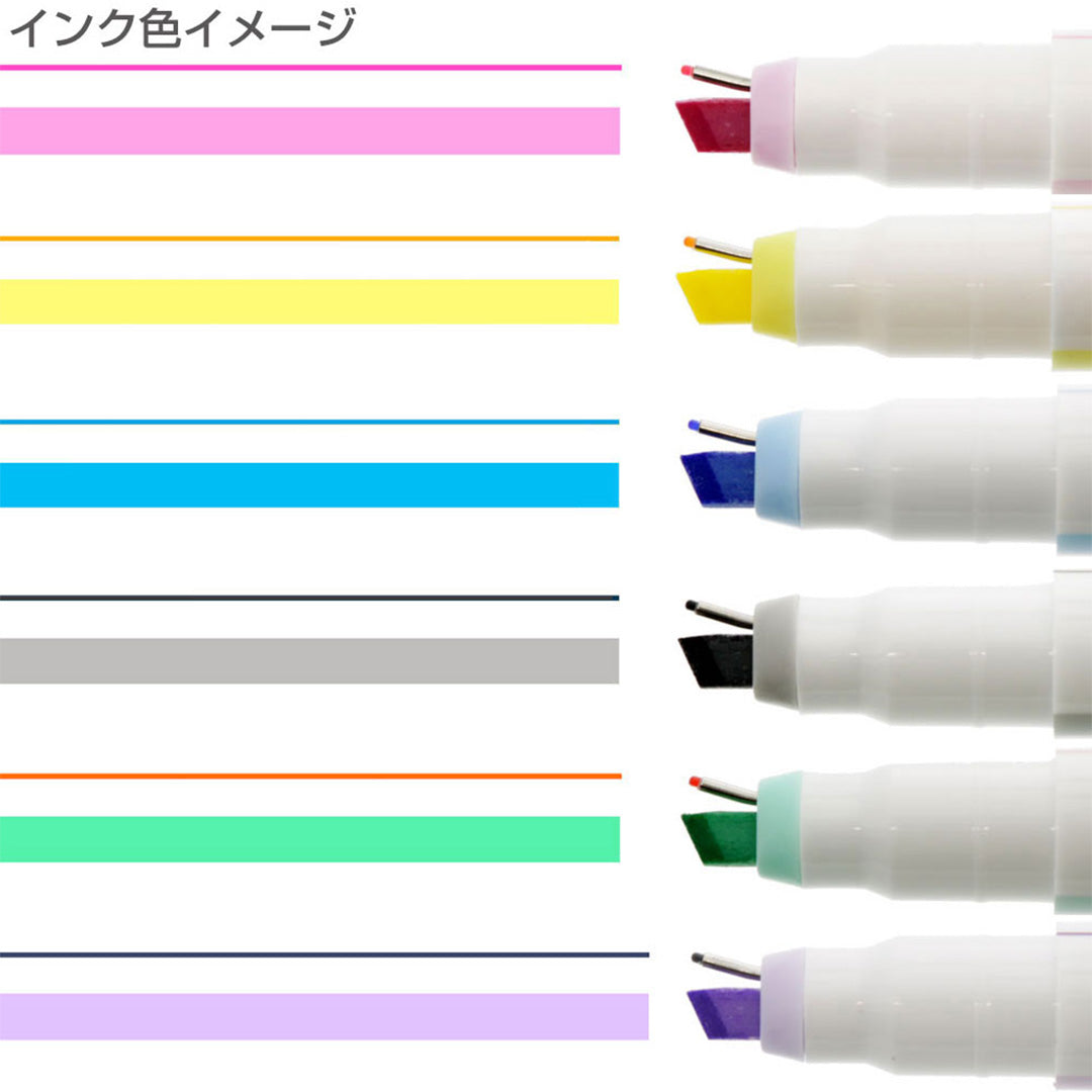 Sun-Star NINIPIE Highlight and Mark Pen Set of 6