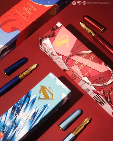 Ferris Wheel Press Superman Marquise Fountain Pen and 29ml Ink Set The Voice of Metropolis