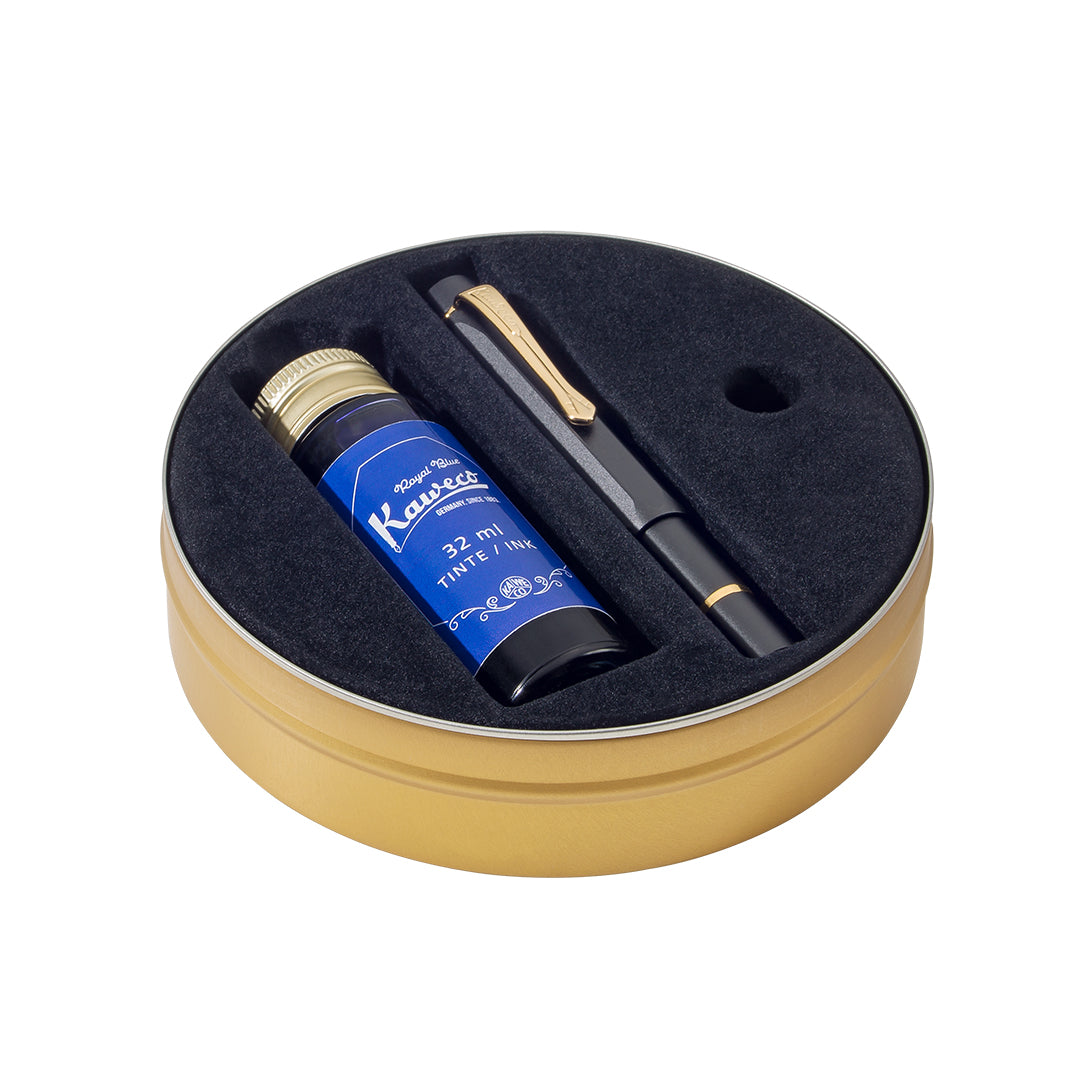 Kaweco Sport Piston Filler Fountain Pen and 32ml Ink Set Black