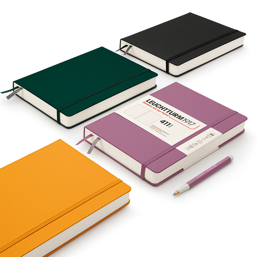 LEUCHTTURM1917 Hardcover Notebook 411 Medium A5 Black
