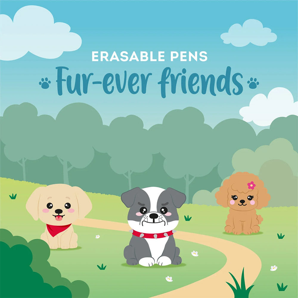 Legami Set of 3 Erasable Pens Fur-ever Friends