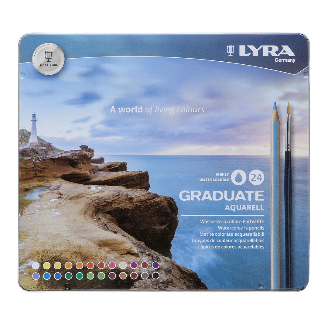 LYRA Graduate Aquarell Pencil 24 Tin