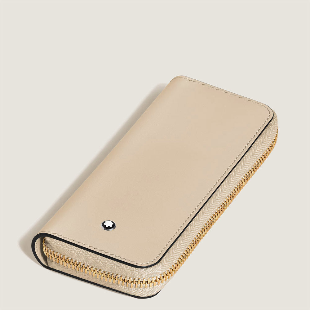 Montblanc Meisterstuck 2 Pen Pouch with Zip Cloudy Beige
