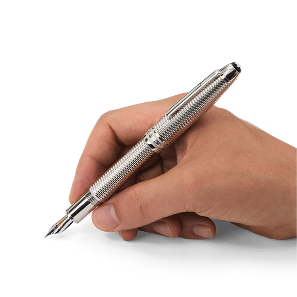 Montblanc Meisterstuck Solitaire LeGrand Fountain Pen Geometry Platinum