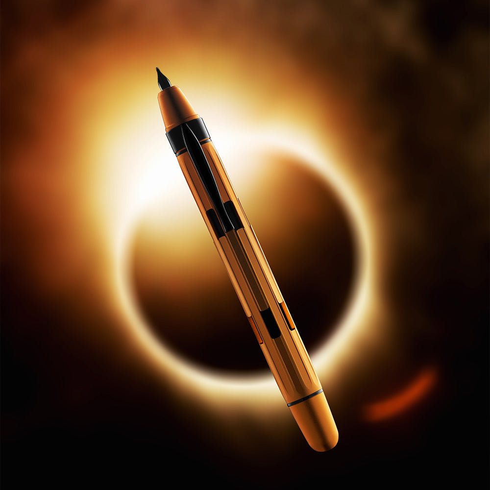 Nahvalur Eclipse Retractable Fountain Pen Electrum
