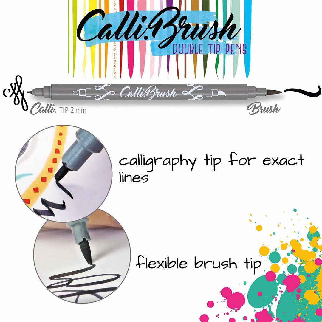 ONLINE Calligraphy Brush Set of 5 Grey